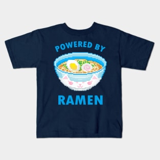 Powered by ramen - noodle japanese food Kids T-Shirt